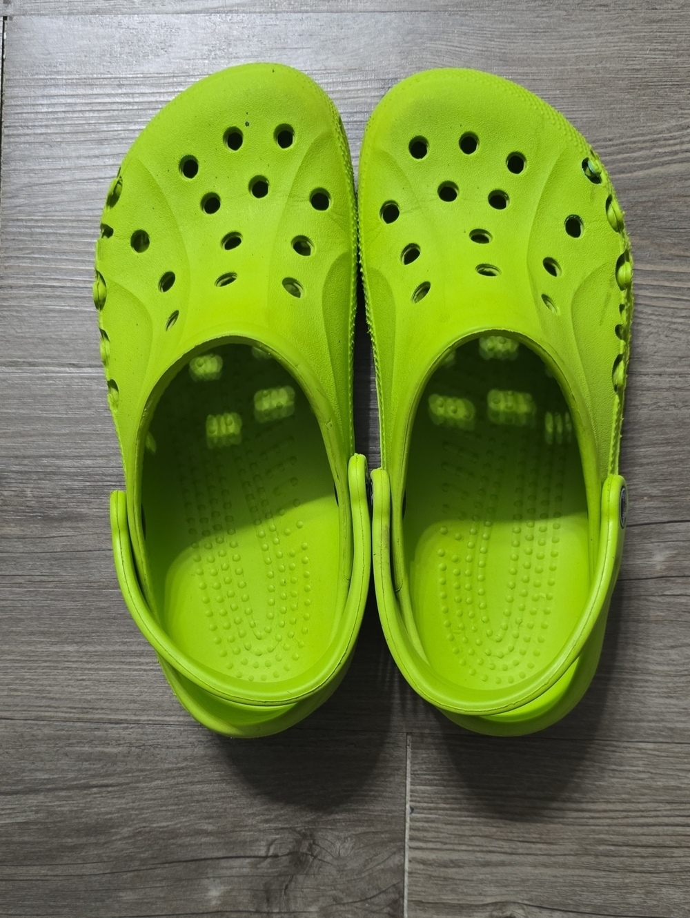 Lime Green Cut Out Crocs